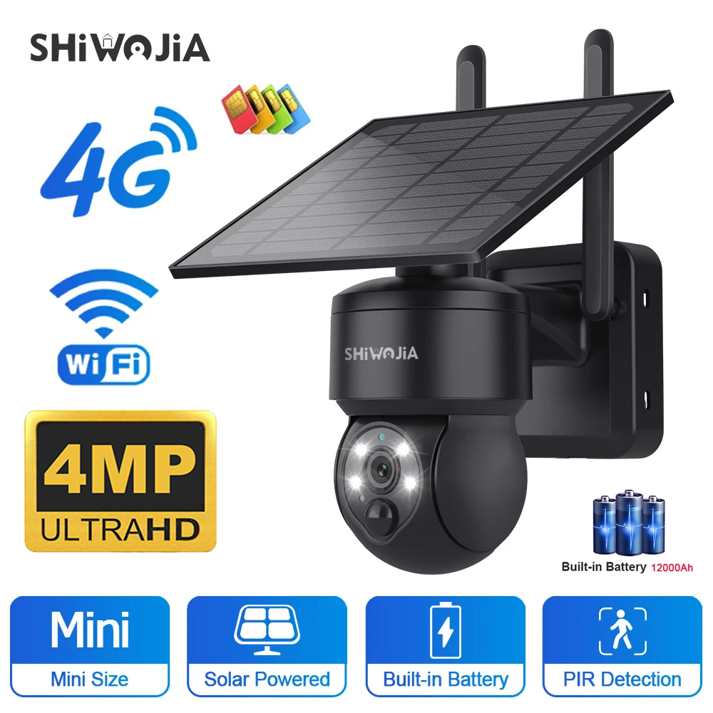 Solar Panel Tilt Mount - SHIWOJIA-Câmera Solar PTZ sem fio, WiFi,