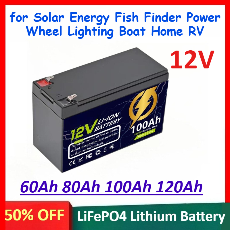 Renewable Energy Source - 12v 60ah 80ah 100ah 120ah lifepo4