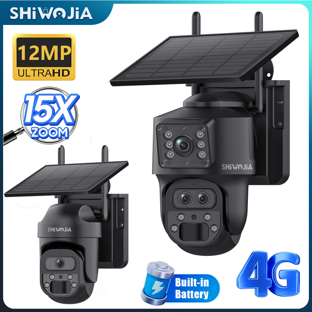 Solar Panel Tilt Mount - Câmera solar SHIWOJIA 15X ZOOM 4G