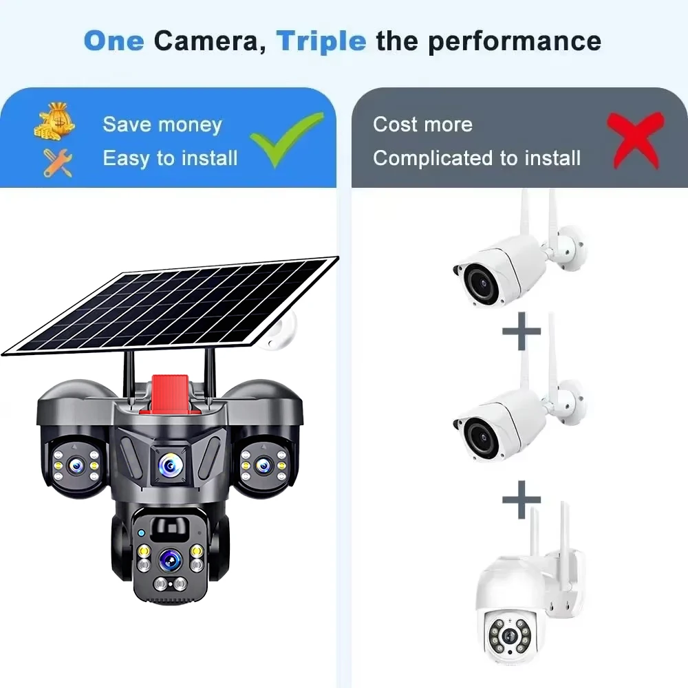 Kerui ao ar livre ptz 6mp 4g s - Solar Panel Tilt Mount avaliação e preço
